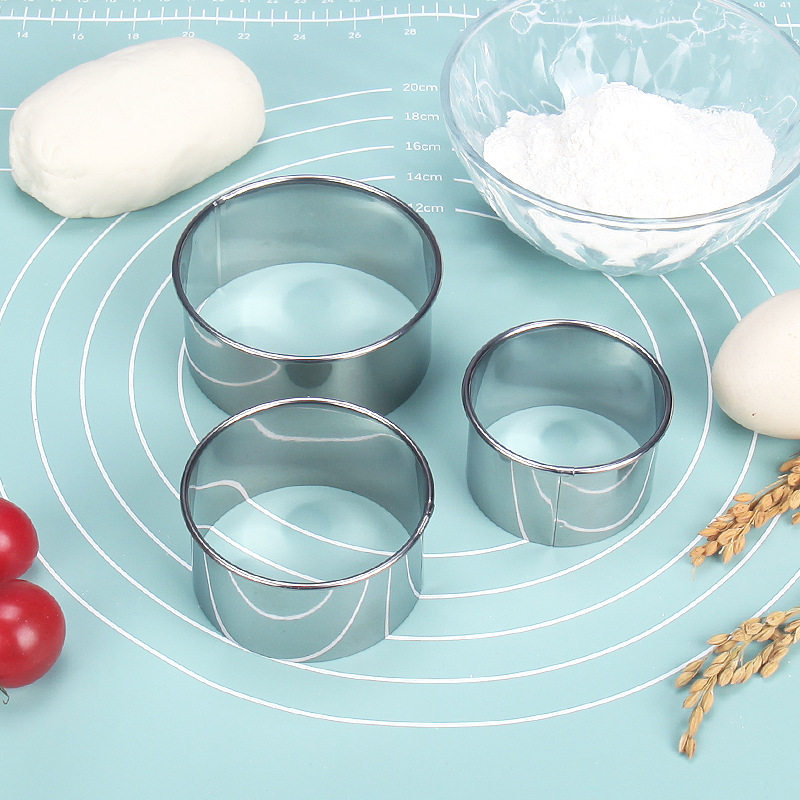 Kitchen Tools Dumpling Skin Large and Medium small size Stainless Steel Dental Round Dumpling Cutting Tool 3-Piece Dumpling Skin Mold