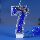 Оптовая продажа нового продукта цифровая свеча dream blue style birthday cake party Aliexpress Amazon handmade luminous mini 8