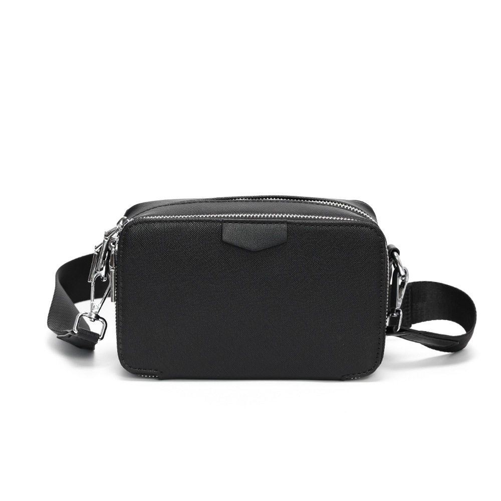 2024 New Korean Style Casual Men's Shoulder Bag Street Fashionable Small Satchel Horizontal Youth Small Backpack Fashionable Bag Batch