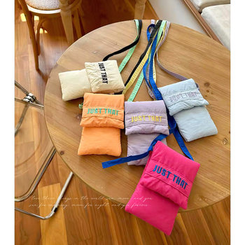 Cute soft cute mobile phone bag Korean style student all-match shoulder bag raspberry pink coin purse niche design cloth bag small bag