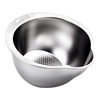 New Stainless Steel Colander for Washing Vegetables and Fruits, Rice Washing Basket, Kitchen Draining Basin