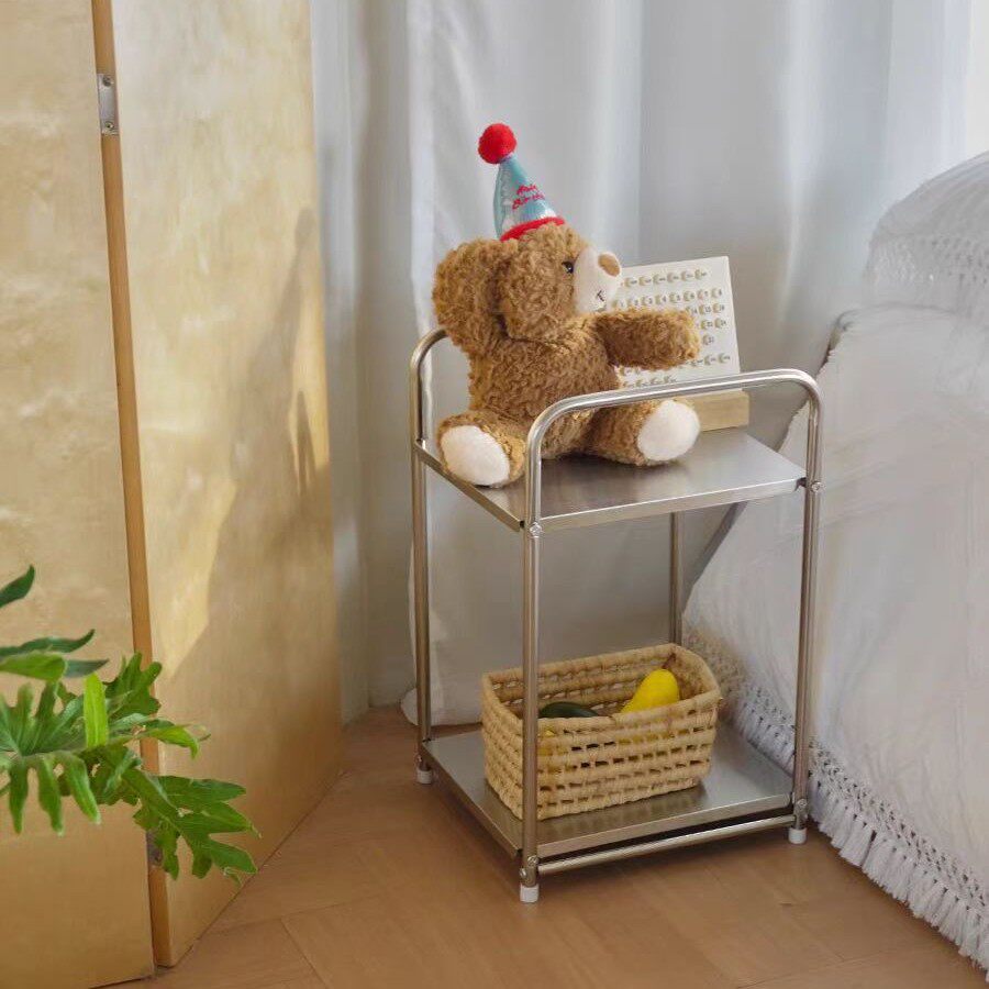 Bathroom Storage Rack Toilet Bathroom Shelf Washbasin Storage Rack Bathroom Floor-Standing Multi-Layer Storage Stainless Steel Rack