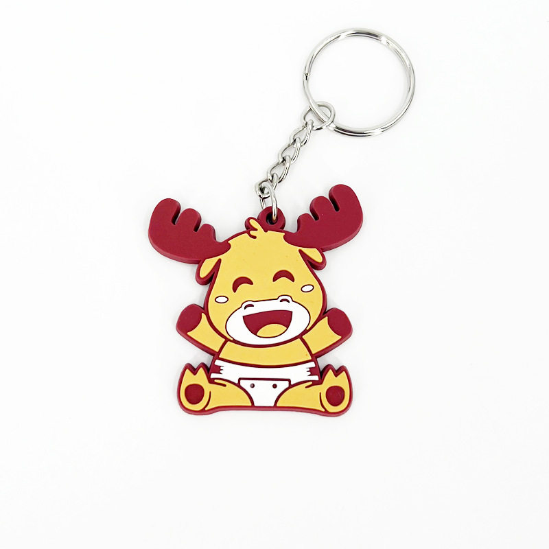 Luminous cute cartoon cat PVC Keychain promotion gift cross-border e-commerce small pendant factory direct sales