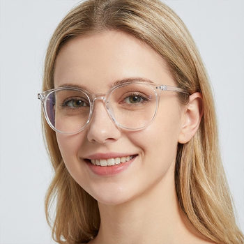 New Retro Round Frame Anti-Blue Light Flat Mirror Fashion Midin Women's High-End Ins Glasses Frame Anti-Blue Light Glasses
