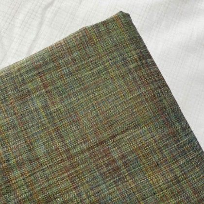 Printed yarn color yarn linen cotton fabric small fresh Korean linen yarn-dyed fabric women's clothing fabric