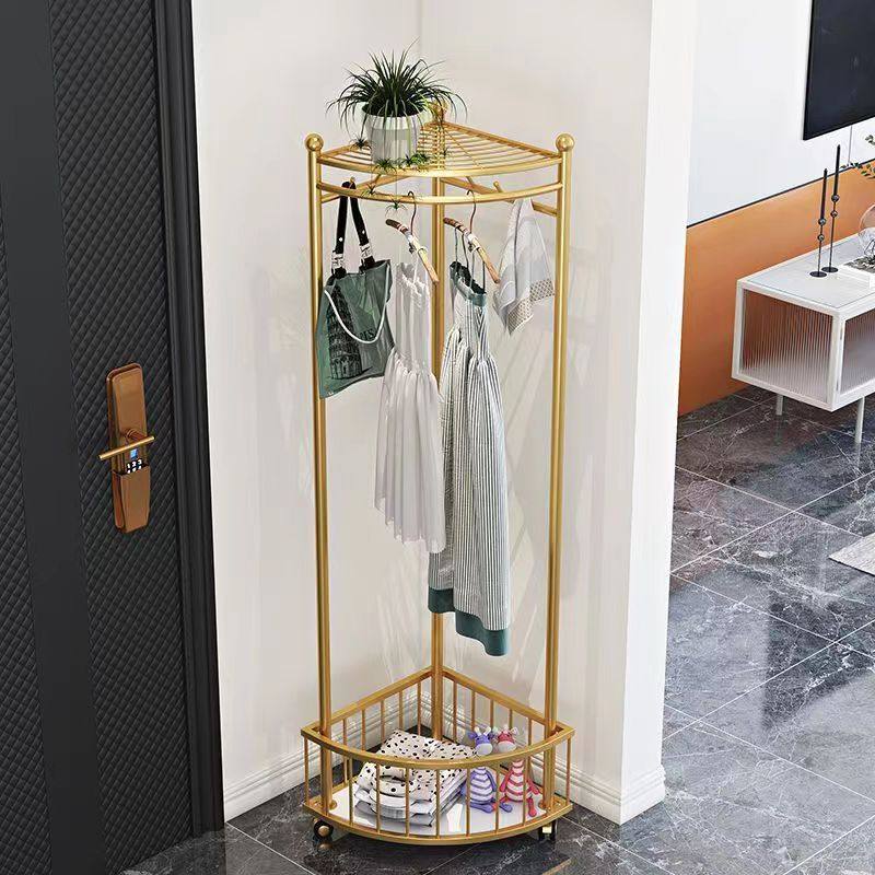Corner Floor Coat Rack Household Bedroom Corner Hanger Simple Wall Storage Corner Coat Rack