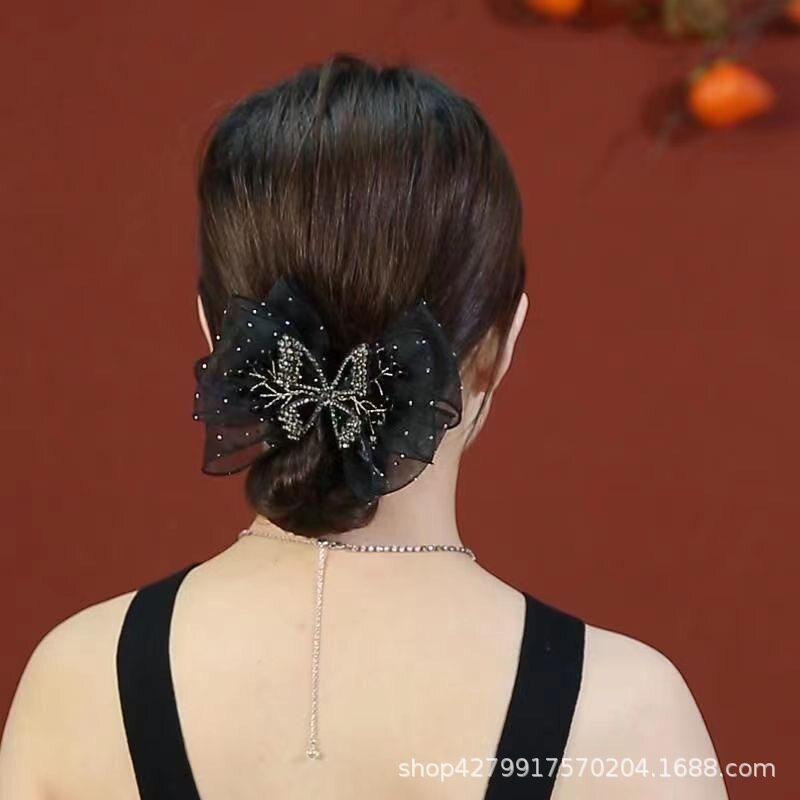 Exquisite Butterfly Hair Accessory with a High-End Feel, Elegant Bun Hair Tie for Women
