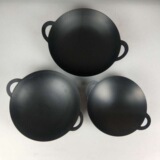 Утолщенная железная кастрюля, спиртовая плита, маленькая горячая кастрюля, горячая кастрюля, черная сухая кастрюля, стальная кастрюля с круглым дном для домашних хозяйств и коммерческих отелей