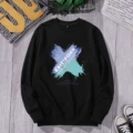 Sweatshirt black with x