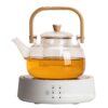 Electric Ceramic Stove Tea Set for Home Tea Brewing, Office Small Tea Kettle, Glass Water Boiling Tea Pot, Steaming and Boiling Wholesale
