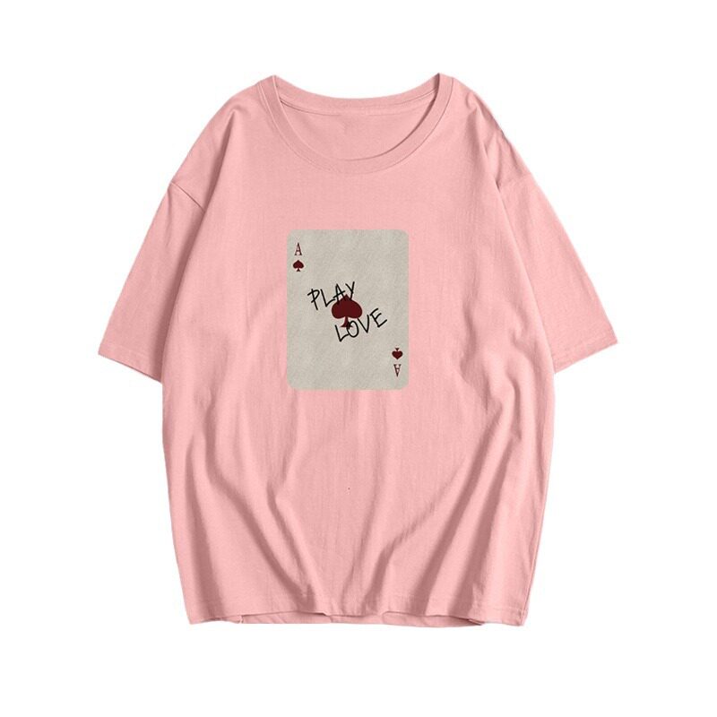 Cotton Short Sleeve T Shirt Loose Fit Round Neck Soft Fabric Unique Print Casual Wear for Women OEM Available