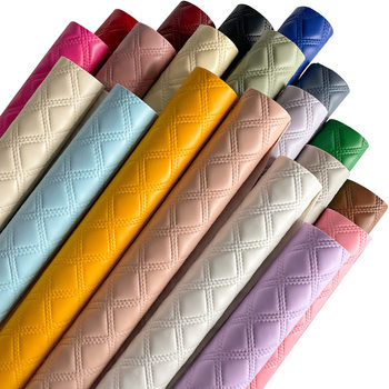 Factory Direct Sales 0.7mm Pure Color Three-Line Quilted Leather Handbags, Bags, Shoe Materials, Furniture, Artificial Leather and Leather Wholesale