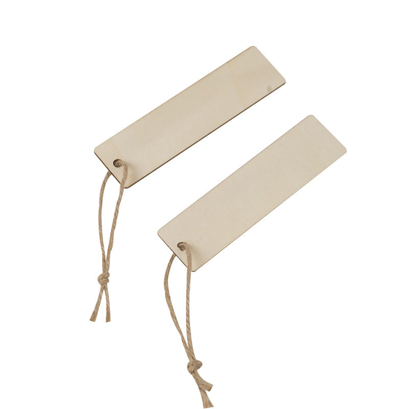 Wooden blank bookmark graffiti creative diy wooden crafts rectangular thin hanging label farewell blessing bookmark