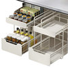 Kitchen Sink Storage Rack Multifunctional Storage Rack Seasoning Rack Pot Cabinet Drawable Basket Drawable Layered Shelf