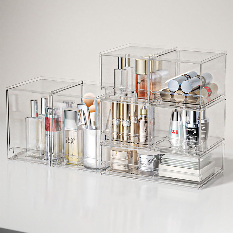 Cosmetic Storage Box Advanced Sense Large Capacity Light Luxury Drawer Desktop Storage Skin Care Rack Storage Box