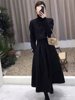 New Autumn and Winter Fragrance Large Size Suit, Elegant High-Waisted Jacket, Skirt, Slimming French Two-Piece Set, Pair of Socks