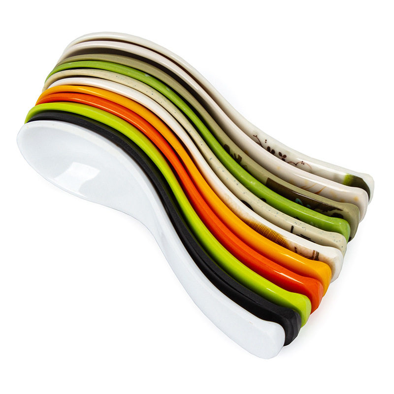 Colored melamine spoon plastic soup spoon small rice spoon imitation porcelain spoon soup key ramen Spoon restaurant hotel commercial wholesale