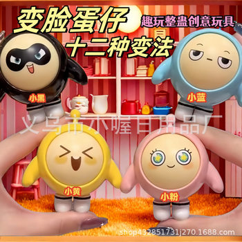 Cross-Border Hot-Selling Face-Changing Spinner Stress Relief Toy Trendy Blind Box Doll Children's Party Gift Figurine Decoration