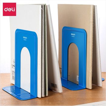 Deli 9272 Metal Bookends, Categorized Book Clips, Book Supports, Bookshelf, Desk, Student, Library, Book Holder, Book Board