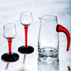 New red and black white wine glass household suit 100ml wine separator crystal glass seven-word handle pouring wine pot
