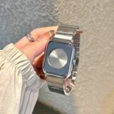 Женские часы GUOU square metal со стальным ремешком ins wind light, роскошные темпераментные кварцевые часы, нишевые парные часы высокого класса