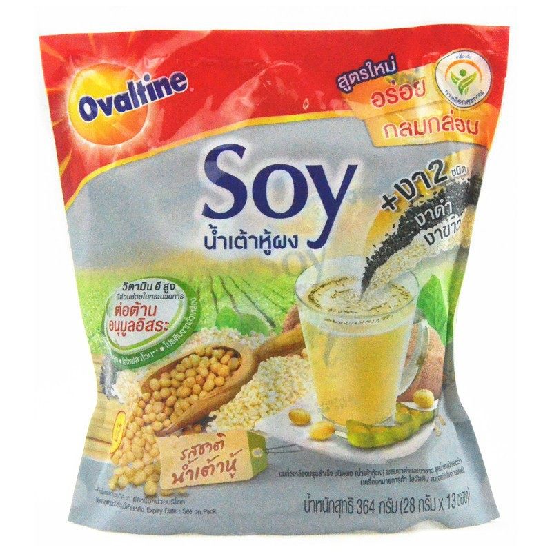 Wholesale Thai Soy Milk Imported Ovaltine Soy Milk Powder Soy Milk Original Flavor/Sesame Bag Instant Drink 364g