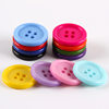 Wholesale Cross-border Candy-colored Buttons High Quality Thin Edge Resin Buttons Four-eye Buttons Colored Work Clothes Buttons