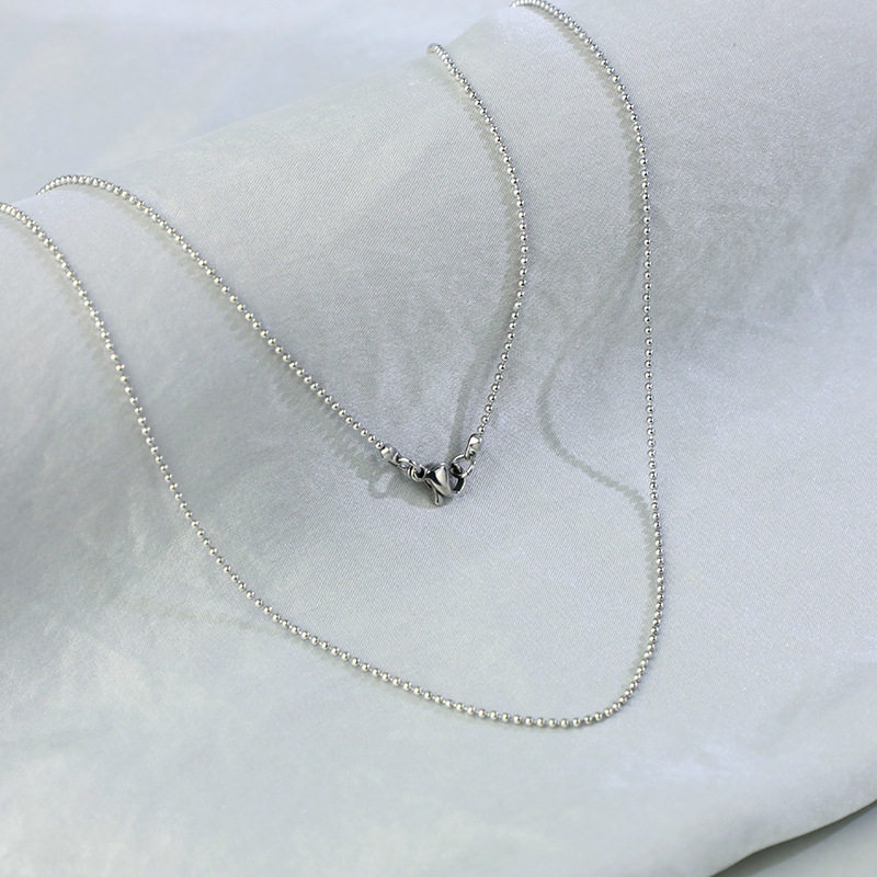 Manufacturer Wholesale Bead Chain 304 Stainless Steel Wave Bead Chain Wave Key Chain Clothing Shoe Brand Buckle Tag Chain