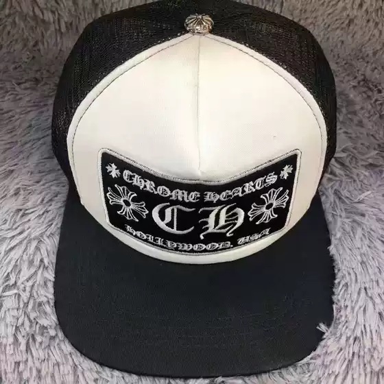 24SSChrome Hearts Kolo Hat Sanskrit Embroidery Color Matching Cap Couple's Cross-border Flat Top