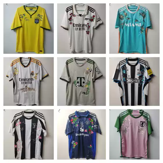 Embroidered Real Madrid Jersey Barcelona Paris Manchester City Arsenal Ohhohohohhoohoho Juventus Miami Jersey