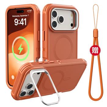Apple Iphone15/16/14 Magnetic Three-Proof Mobile Phone Case Lens Holder Robot Protective Cover 17Promax