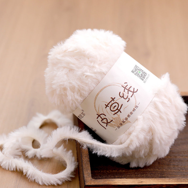 Xuefeier Fur Thread Imitation Fur Velvet Thread Long-Haired Mink Hat Hand-Knitted Scarf Hand-Knitted DIY Material