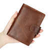 Aliexpress Cross-Border Wallet Short Style Vintage Genuine Leather Coin Purse Top Layer Cowhide Vertical Leather Wallet European and American Retro