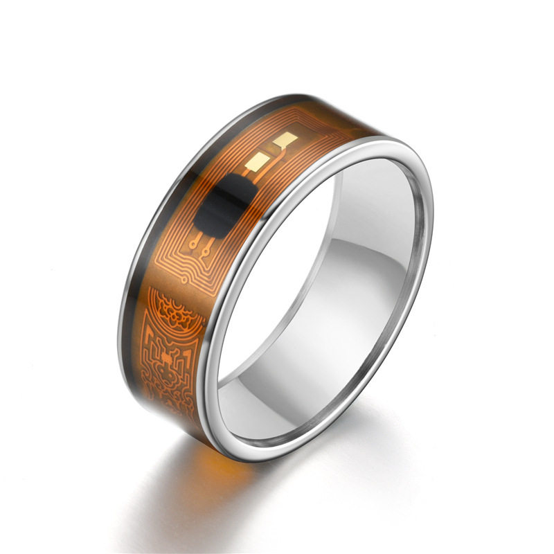 Cross-Border Nfc Mobile Phone Tag Smart Ring Stainless Steel Smart Wearable Ring Smart Ring Full Circle Transparent