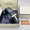T gold buckle black plain pattern