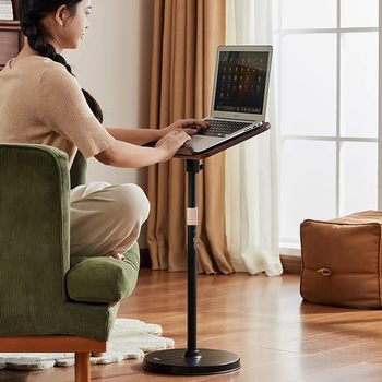 Solid Wood Thickened Adjustable Reading Stand Classroom Study Living Room Floor-Standing Music Stand Student Reading Stand Light Luxury Retro