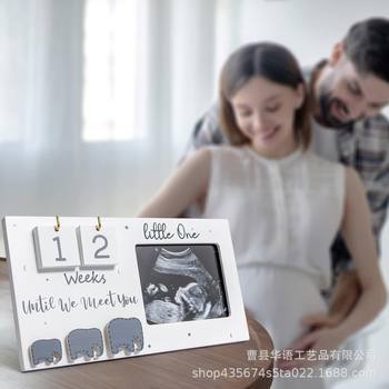 Newborn Birth Milestone Photo Commemorative Wooden Photo Frame Bedroom Decoration Photo Frame Baby Growth Commemorative Gift