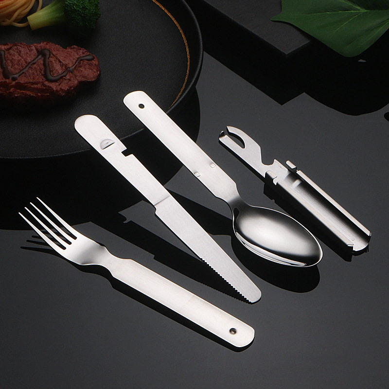 304 new beer knife and fork suit hotel western food knife and fork spoon laser logo tableware knife and fork spoon batch