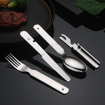 304 new beer knife and fork suit hotel western food knife and fork spoon laser logo tableware knife and fork spoon batch