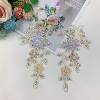 in stock Fashion Lace Handmade Flash Diamond Patch Flower Embroidered Cloth Sticker Corsage Dress Wedding Dress Women's Accessories