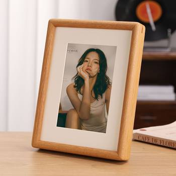 Black Walnut Solid Wood High-End Table Photo Frame Teak Mortise and Tenon Rounded Corner Photo Frame 6inch 12inch Wooden Picture Frame Wall Hanging