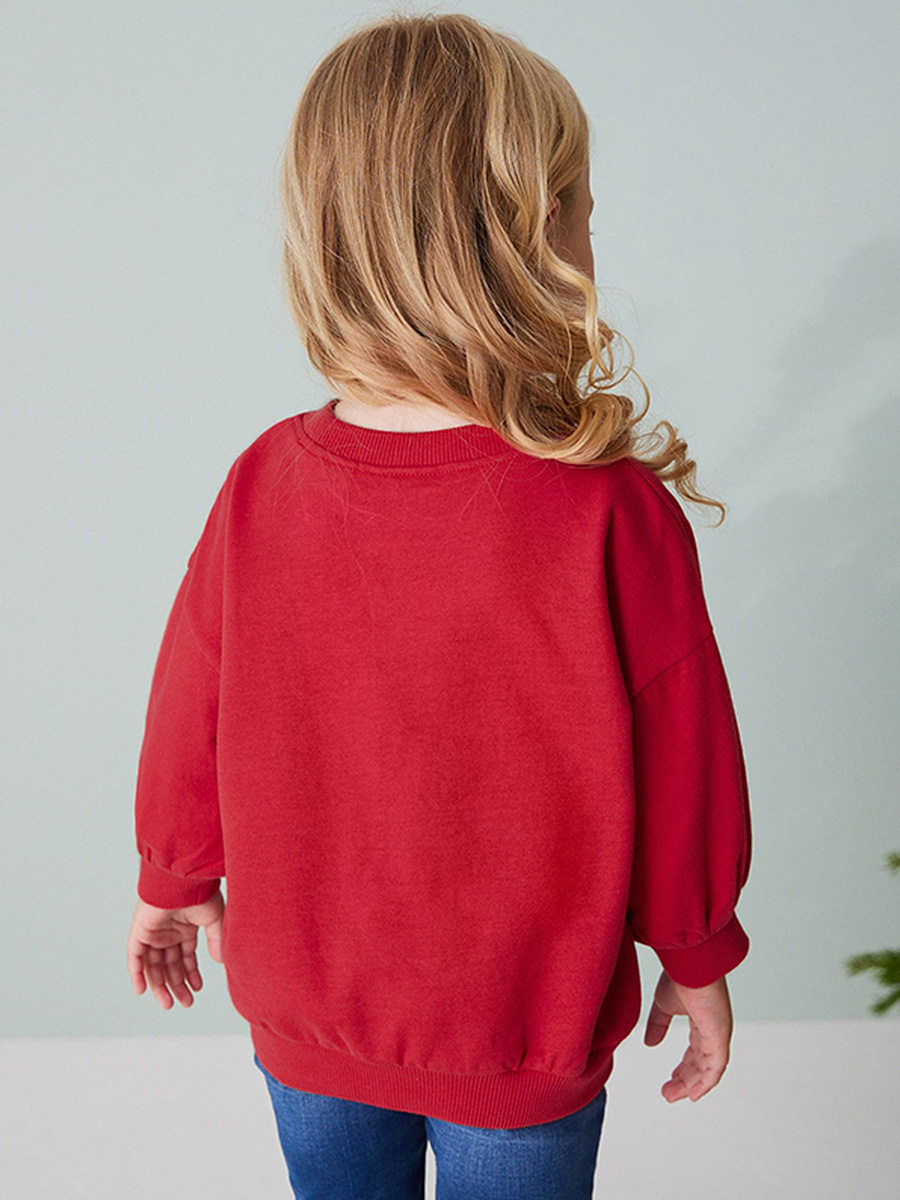 Christmas Girls' Hoodie, Cute Cartoon Deer Kids' Clothing, Autumn Cotton Kids' Hoodie