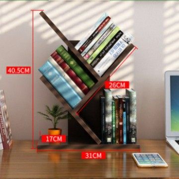 树形书架墙上桌面书架ins北欧办公室简易卧室房间树干书架小型