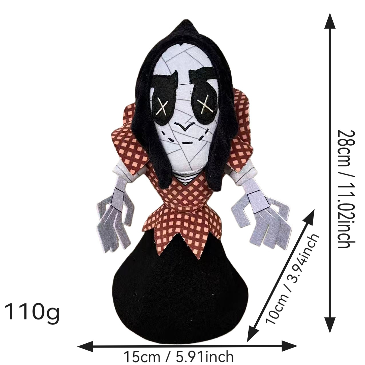 跨境新款鬼妈妈Coraline Squid卡洛琳鱿鱼毛绒公仔动漫节日娃娃