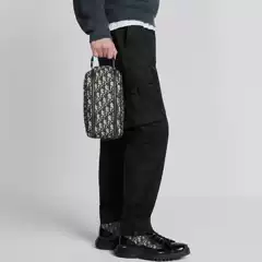 New Men's Messenger Bag with Double Zipper, Camera Bag, Vintage Canvas Jacquard Embroidery, Shoulder Bag, Crossbody Bag, Messenger Bag