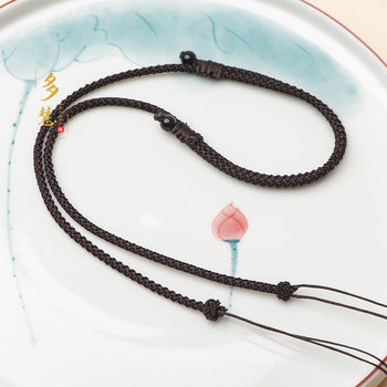 3mm hand-woven beads across the jade pendant lanyard characteristic clavicle chain black coffee rope men and women