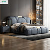 Italian-Style Bed, Light Luxury, Modern Minimalist, Nan Yi Double Bed, Master Bedroom, Internet Celebrity Large Bed, Multifunctional Storage Bed, Soft-Packed Wedding Bed