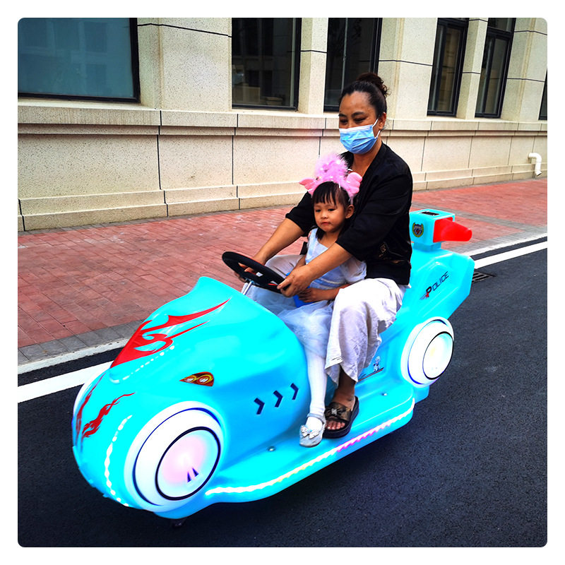 Children's Electric Motorcycle Commercial Children's Motorcycle Amusement Luminous Electric Vehicle Children's Square Electric Vehicle