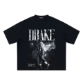Pure black regular loose version short sleeves 260g