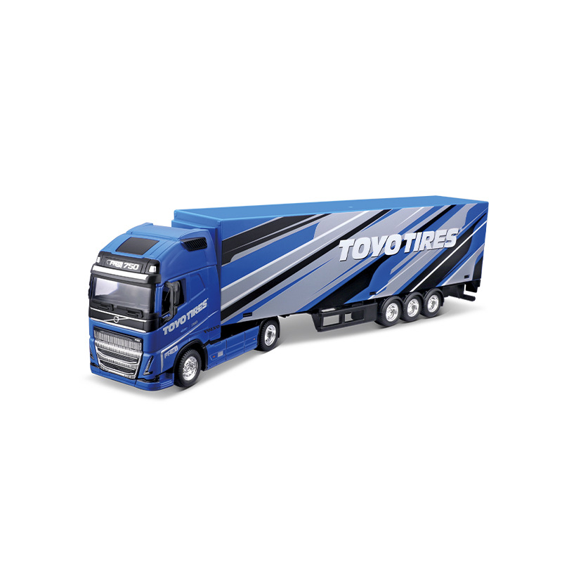 比美高1:43卡车拖车运输车辆货车仿真合金车模汽车模型金属玩具男